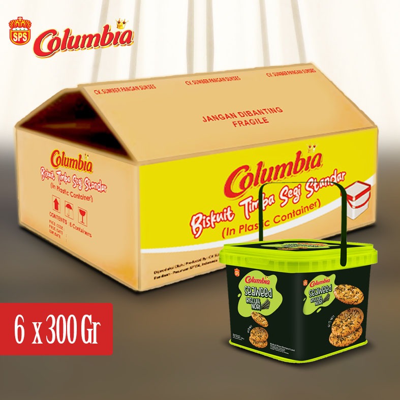 Columbia Biskuit Timba Segi Seaweed Nori 6 x 350gr