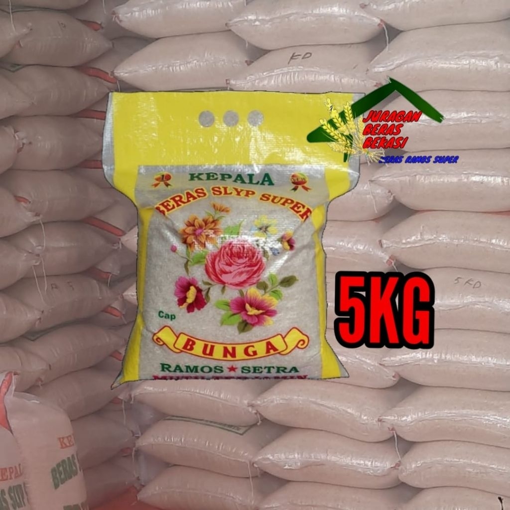 BERAS KEPALA SETRA RAMOS CAP BUNGA 5KG.10KG.20KG