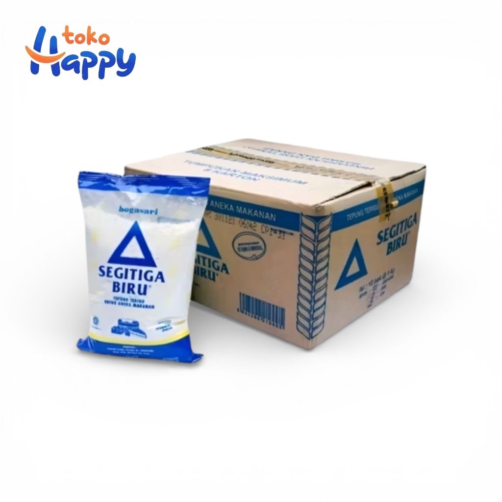 TERIGU SEGITIGA BIRU EKONOMIS 1kg 1 DUS / KARTON @12pcs
