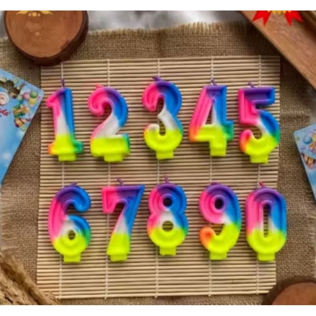 LILIN ANGKA WARNA WARNI/LILIN WARNA