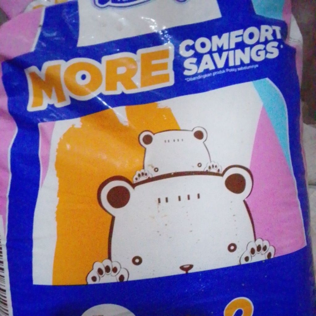 Popok Bayi Pokky Pants Isi Extra Limpah M34+4/L30+4/XL26+4/XXL22+4