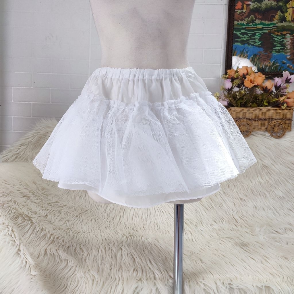 rok petticoat putih rok petticoat pendek mini skirt petticoat