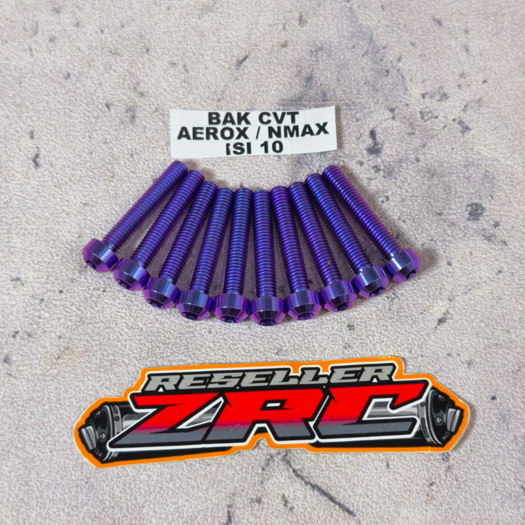 Baut bak cvt titanium aerox baut bak cvt titanium nmax isi 10
