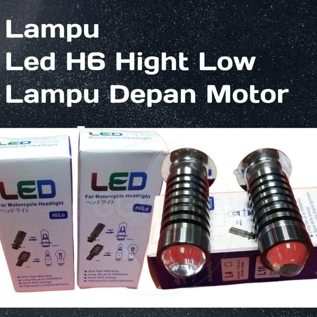 Lampu Depan Motor H6 LED Laser 2 Warna - Sinar Fokus, Daya Tahan Lama, Kompatibel H6