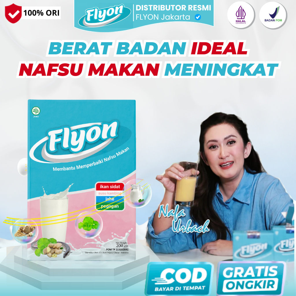 SUSU FLYON 2 BOX ORIGINAL Penggemuk Badan Ampuh Vitamin Penambah Nafsu Makan dan Berat Badan Pria Su
