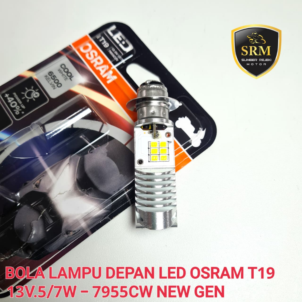 Bola Lampu Depan LED Osram T19 13.5V 5/7W - 7955CW New Gen