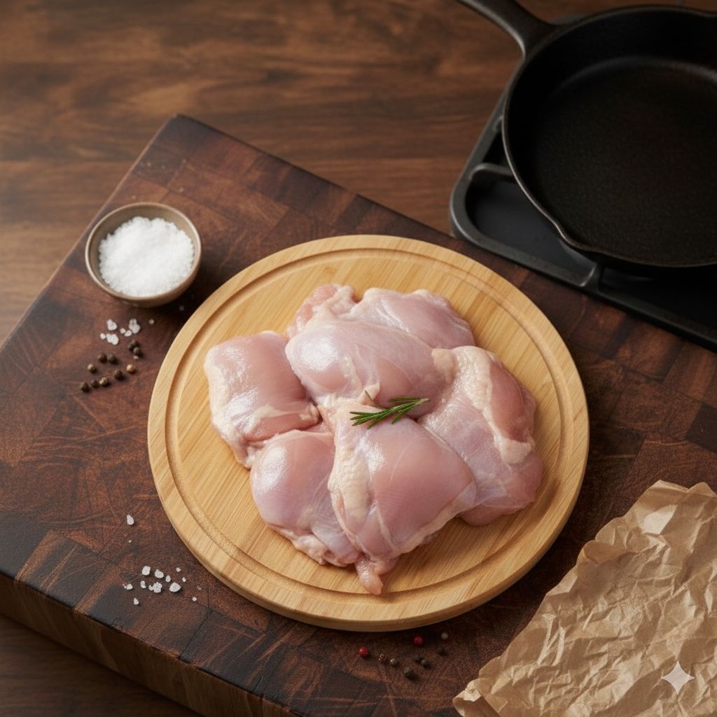 Ayam Fillet Paha 1kg - Paha Ayam Tanpa Tulang & Kulit (Boneless Chicken Thigh) - Segar & Halal