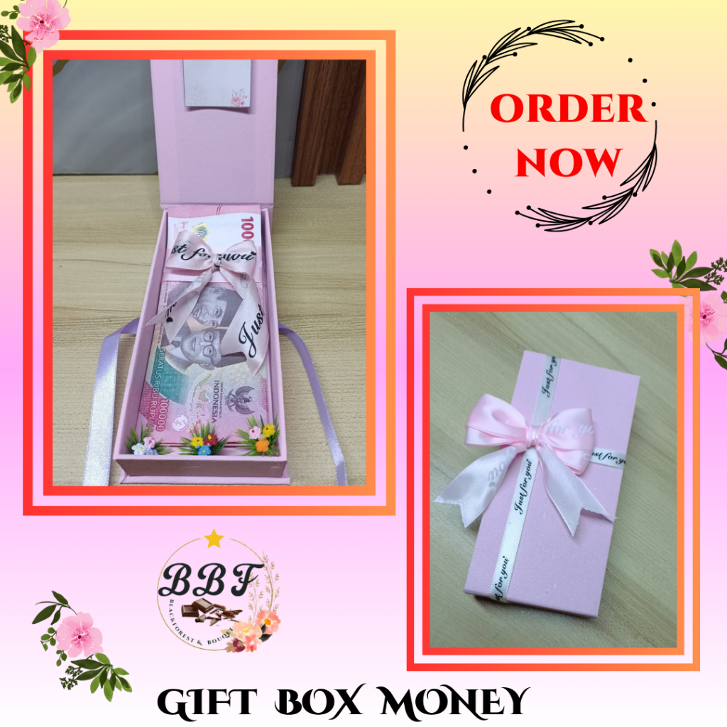 Gift Box / Flower Box Money / Money Box / Box Uang / Hadiah Ulang Tahun / Kado money Box