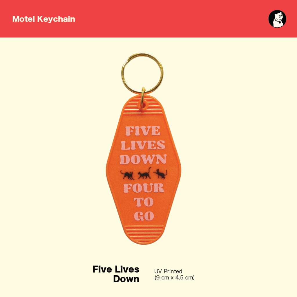 Five Lives Down Motel Keychain
