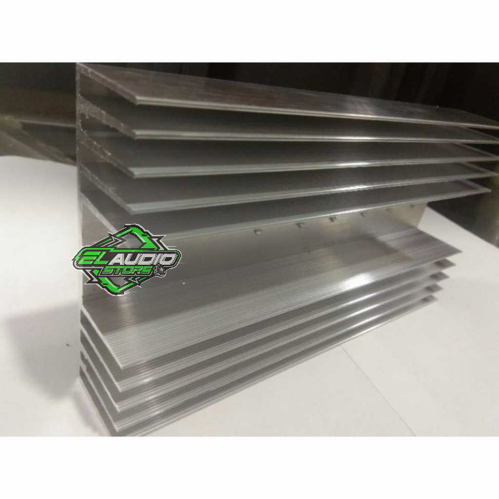 HS Pendingin Transistor 10sirip 20cm SUPER Tebal 4mm / Heatsink Sanken Toshiba TIP NJW MJL