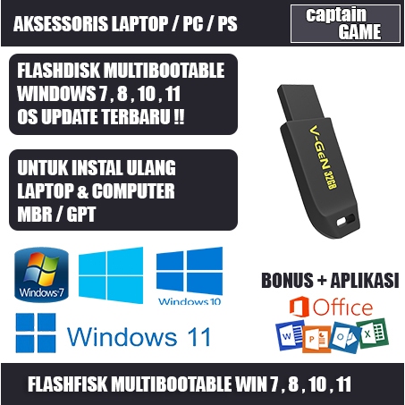 [PROMO] Flashdisk Bootable Windows 7 8.1 10 11