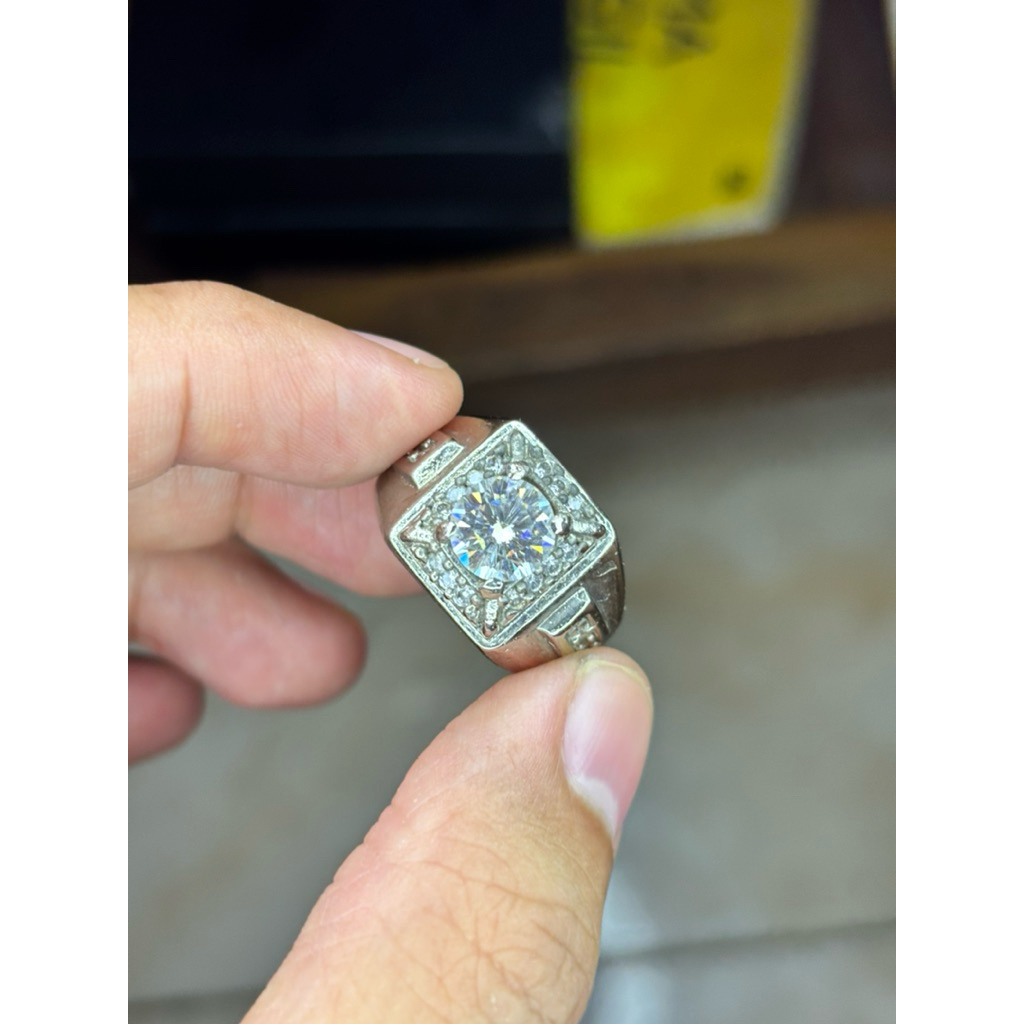 CINCIN PERMATA MOISSANITE MEMO SERTI GRA REAL PICTUR