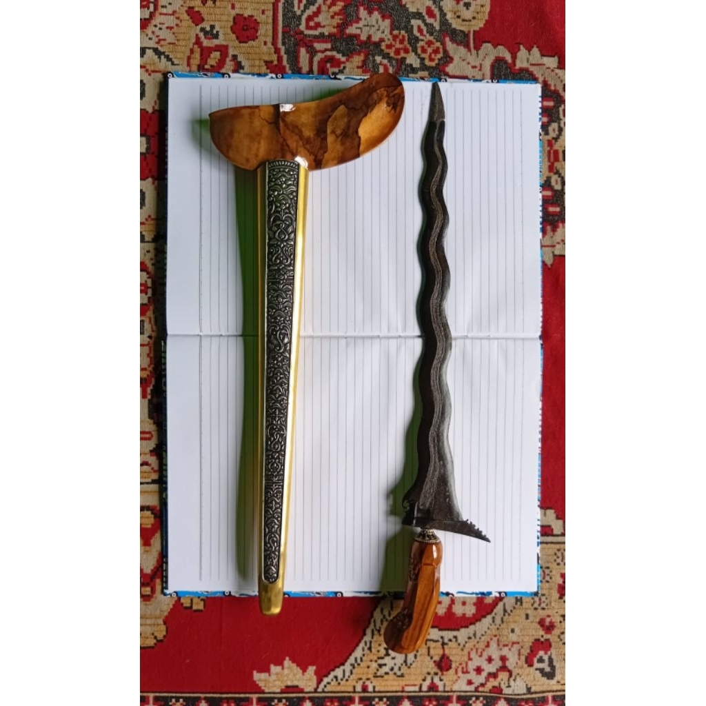 Keris Koro Welang Luk 13 Pamor Sodo Lanang Rangka Gayaman Jogja