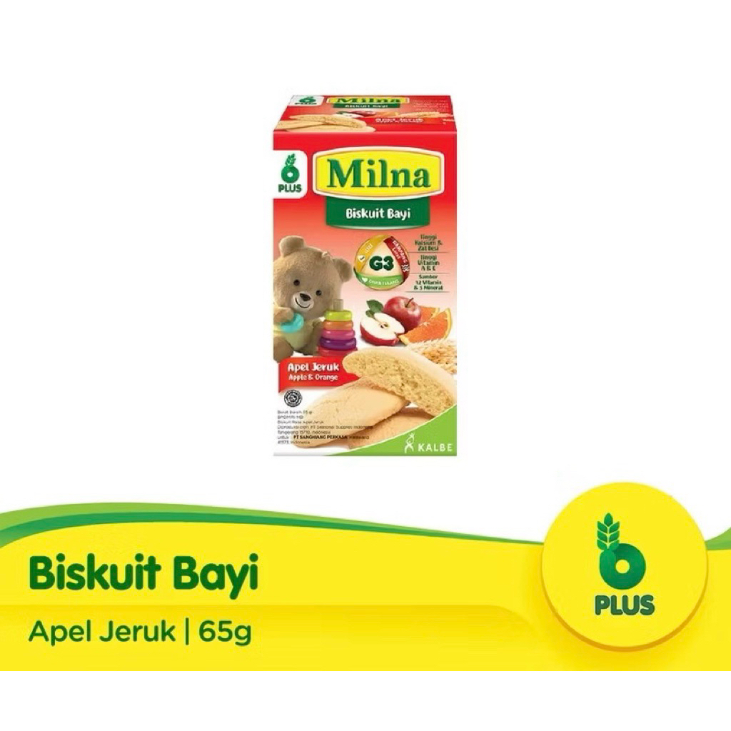 Milna Biskuit Bayi Apel Jeruk 65gr