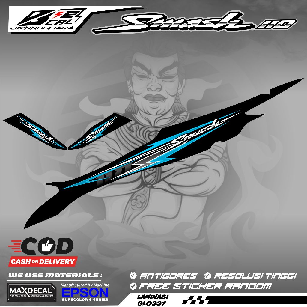 STRIPING STIKER VARIASI SUZUKI SMASH 110R RACING K3