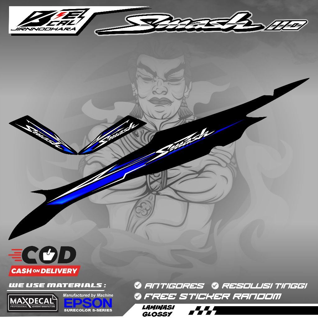 STRIPING STIKER VARIASI SUZUKI SMASH 110R RACING K4