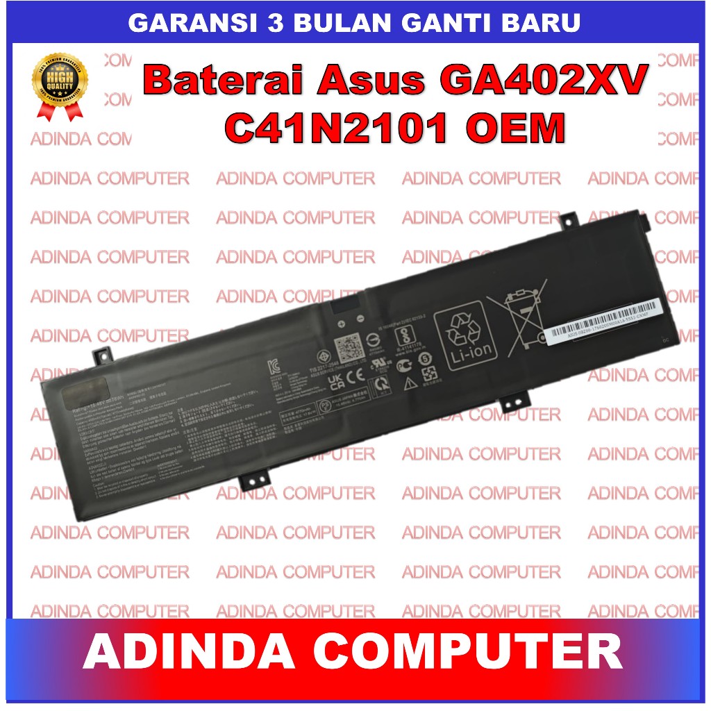 Baterai ASUS ROG Zephyrus G14 GA402 GA402XV GA402R GA402RK GA402RJ C41N2101