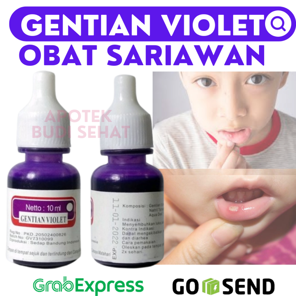 Gentian Violet Obat Sariawan Anak Obat Bibir Pecah Pecah Kumur Luka Mulut Sariawan Bau Mulut Jamur