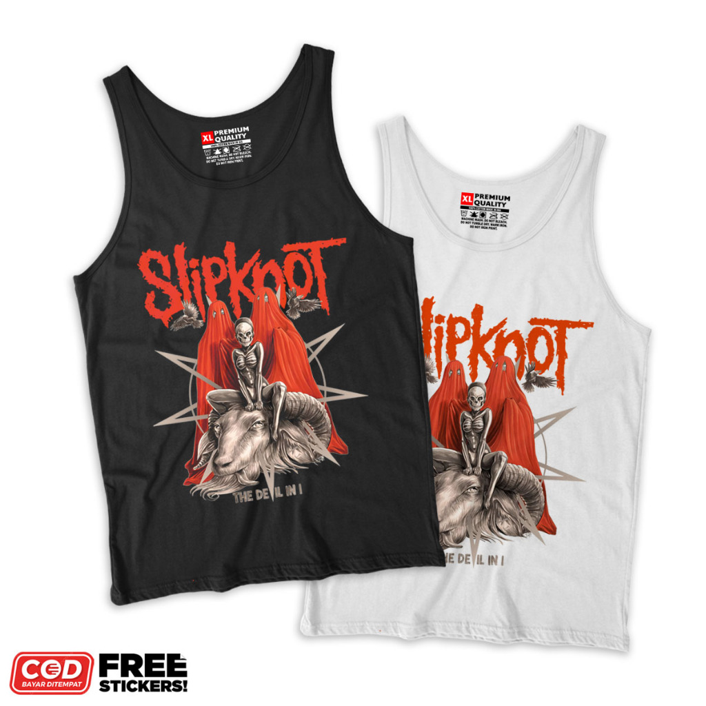 Kaos Lekbong Pria SLIPKNOT Band Metal Distro Bahan Katun Combad 24s Nyaman Tebal