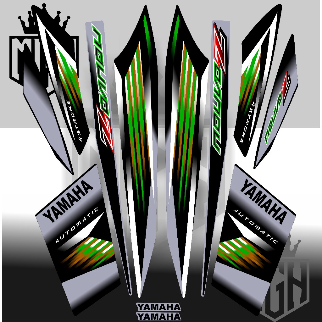 (Bisa COD) Sticker Nouvo MX / Striping variasi Nouvo Z / Decal aksesoris Yamaha Nouvo SUDAH LAMINASI