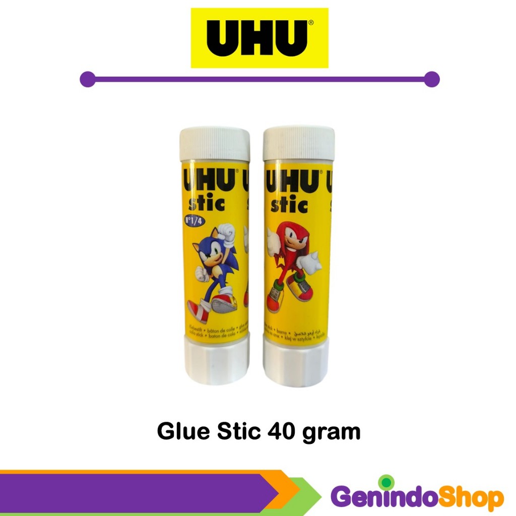 Lem UHU Stik 40 Gram - Praktis, Mudah Digunakan, Bebas Pelarut