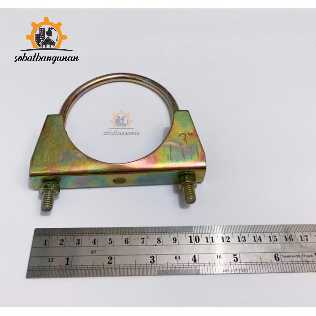 Klem Knalpot 3” inch / Clamp U Bolt / Clamp Knalpot