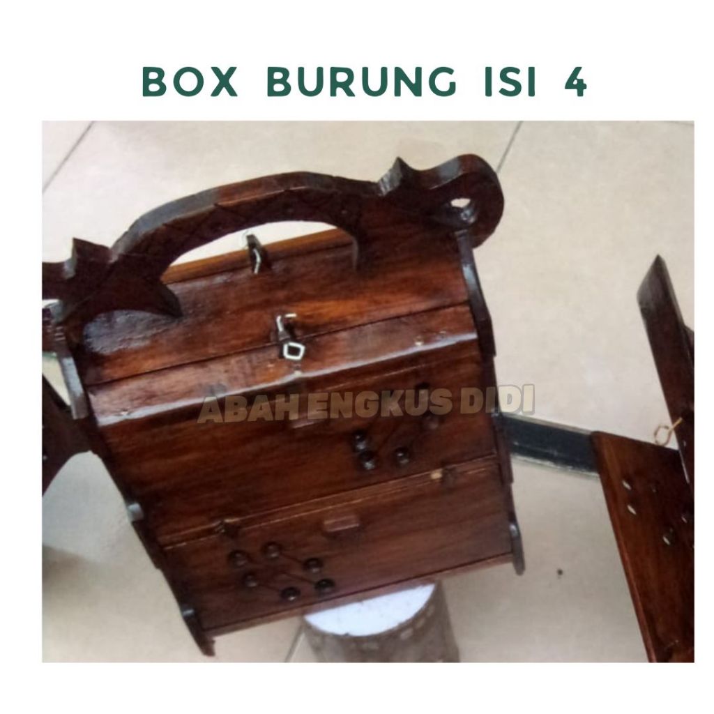 BOX ISI 4 UNTUK BURUNG KUTILANG TRUCUKAN
