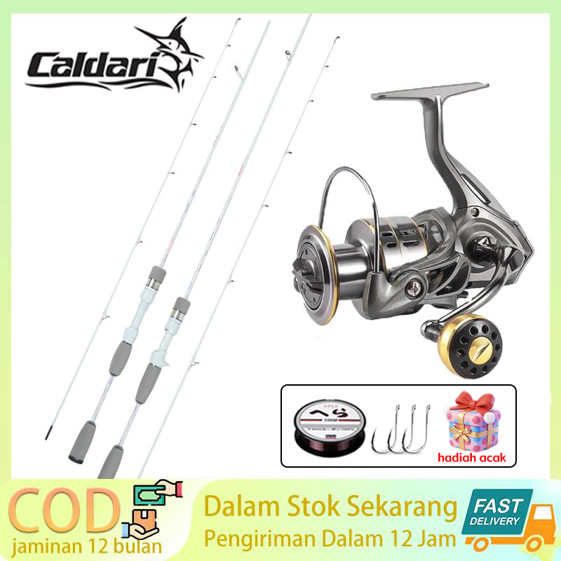 Daiwa Set Pancing Laut Lengkap Spinning Reel Joran Pancing 1 Set