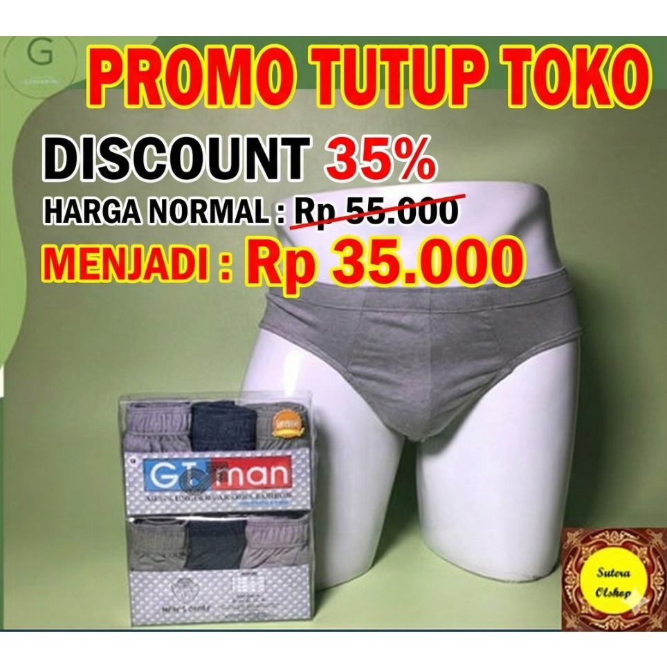 Celana dalam pria GT man GMX isi 3 / Celana Dalam GT man / CD GT Man