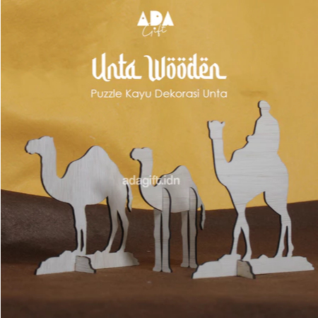 Unta Kayu Dekorasi Meja | Hiasan Idul Adha | Properti Foto Unta | Ramadhan