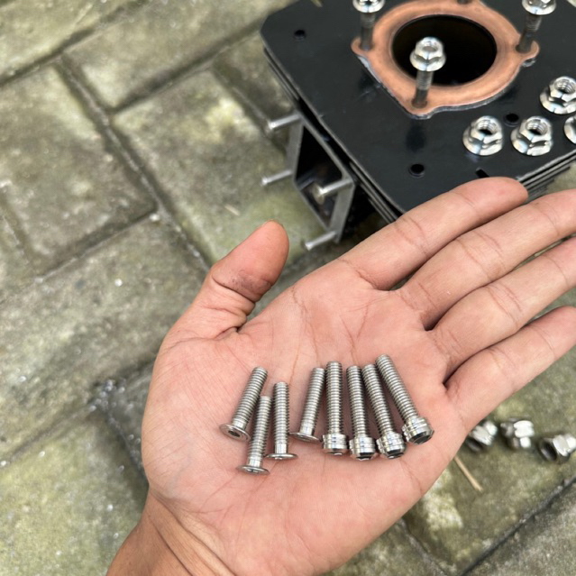 baut intak ke manipol rx king baut stainless 4 pcs model slim dan probolt