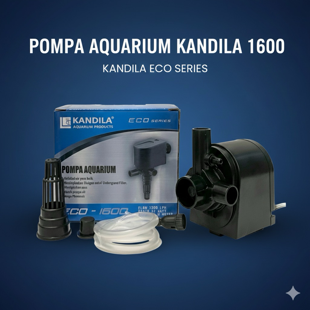 Pompa Aquarium Kandila ECO 1600 | Pompa Air Aquarium Hemat Listrik | ECO Series