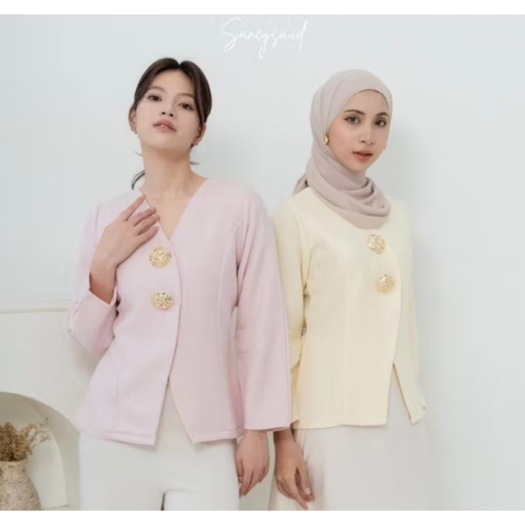 Lucy Top - Atasan Wanita Lengan Panjang -Blouse Wanita - Kemeja Wanita Fitted