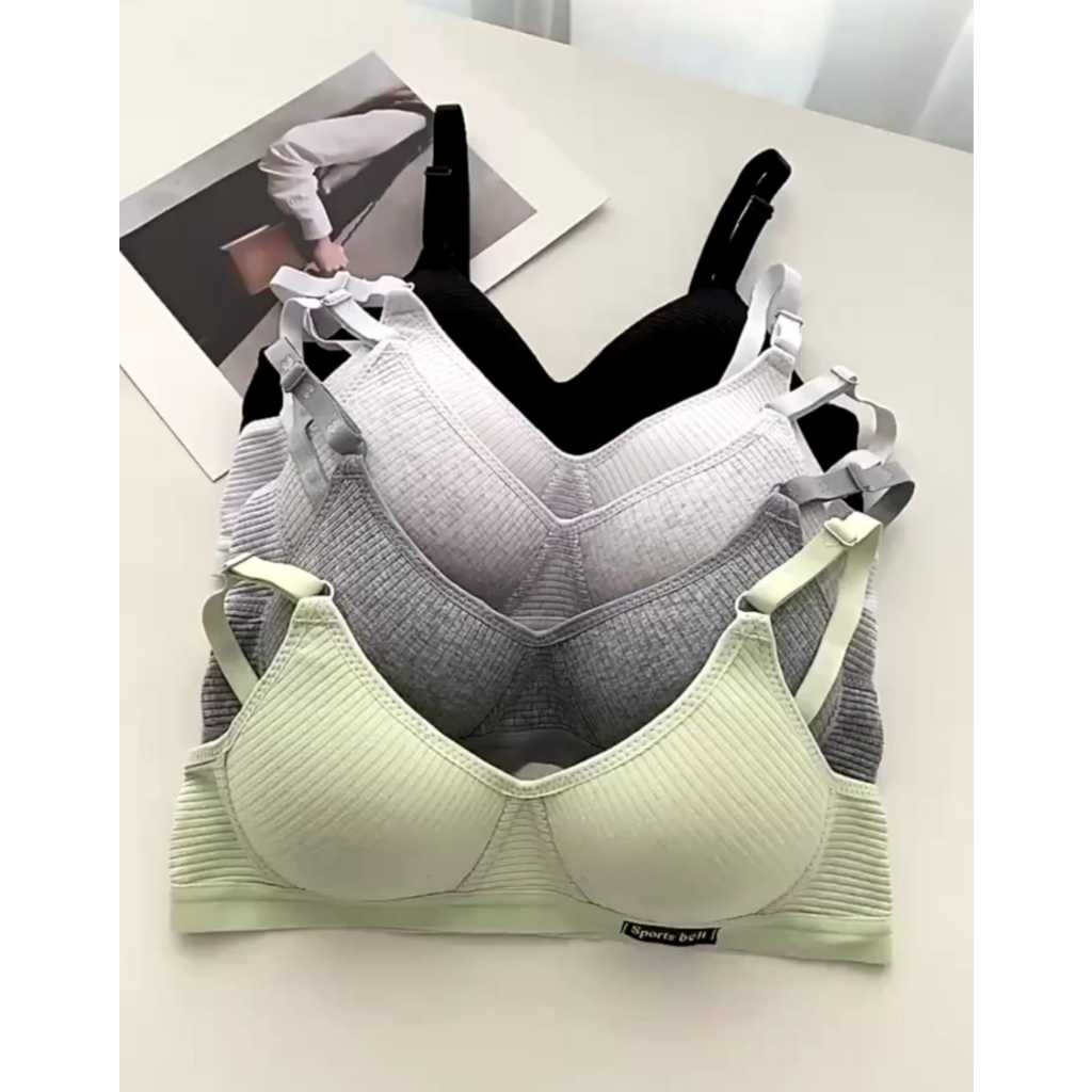 6 Pcs Bra BH Busa Tipis Tanpa Kawat BH Bra Wanita Perempuan Dewasa Remaja Busa Tebal Tanpa Kawat
