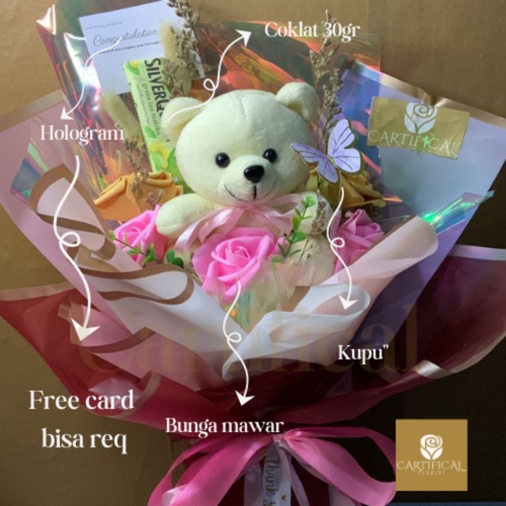 bucket coklat, boneka, bunga readyy BUKET GRADUATION//COKLAT SILVERQUEEN//BUKET BONEKA// BUKET BUNGA