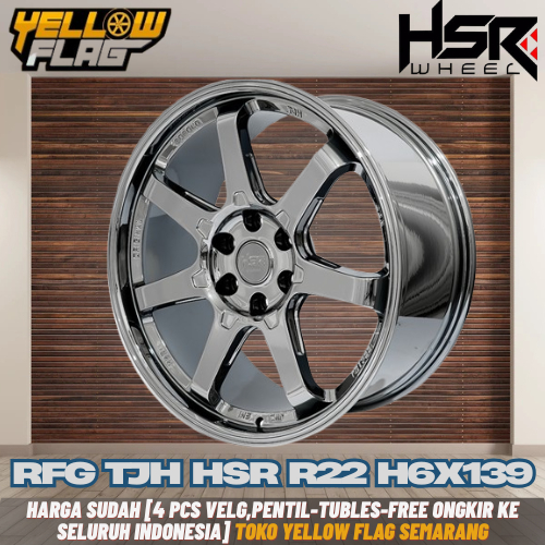 Velg Mobil Ring 22 RFG TJH Lubang 6 Pcd 6x139,7 Pajero Fortuner Hilux Triton Strada Velg Mobil R22
