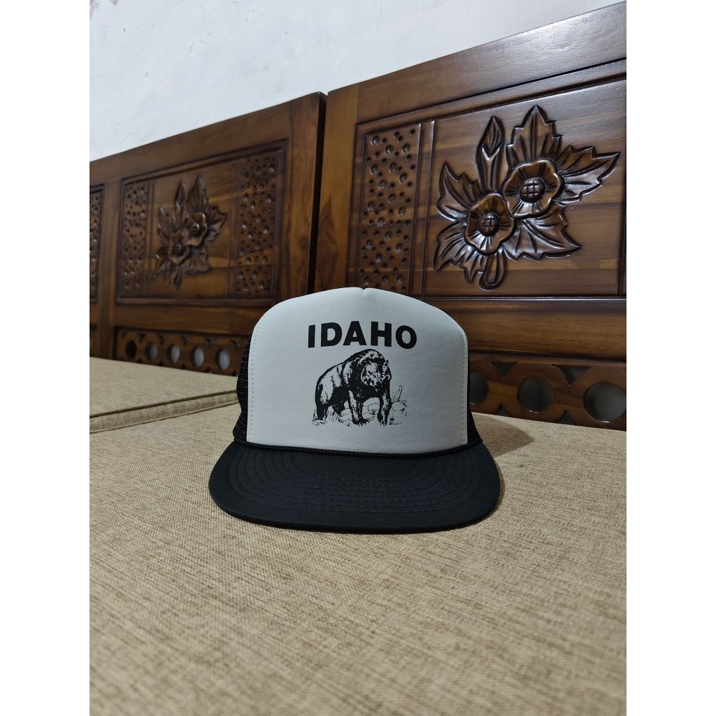 Topi jaring Trucker hat vintage idaho nissin