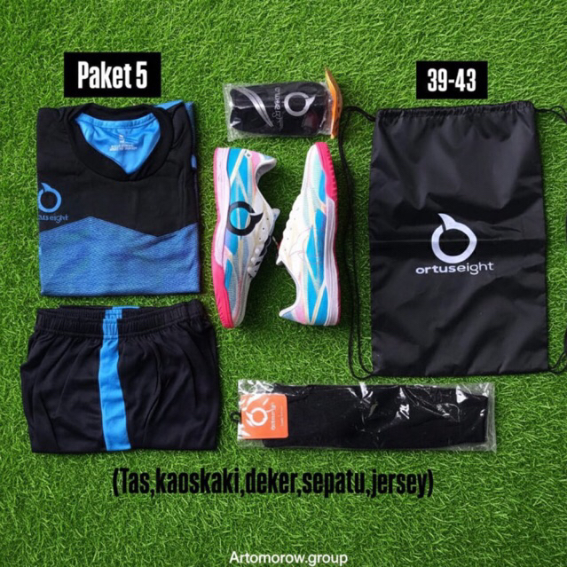 Paket Lengkap 5 Sepatu Futsal Sepak ORTUSeight Termurah