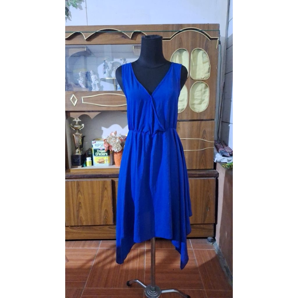 Dress sifon biru/ Dress party
