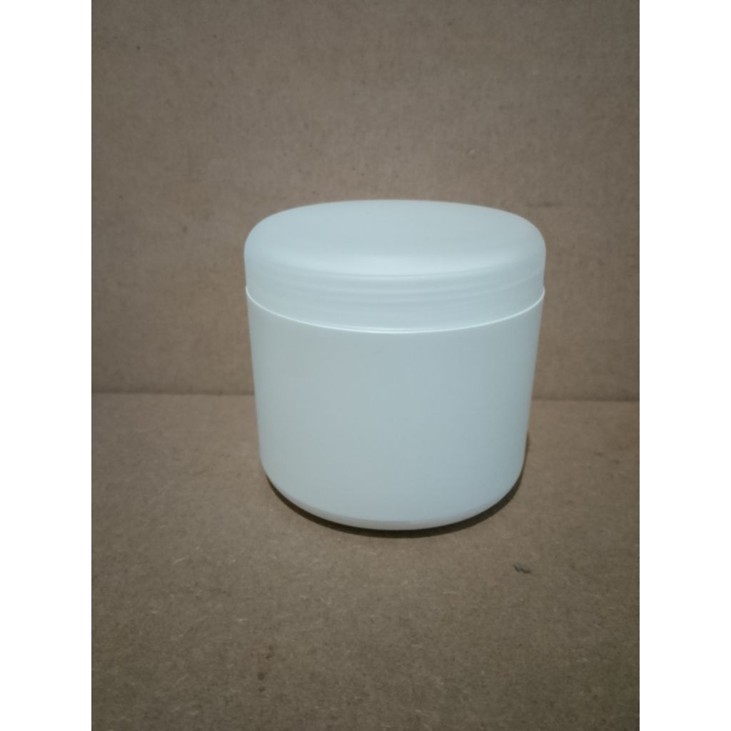 pot lulur pot toples 500ml putih tutup natural
