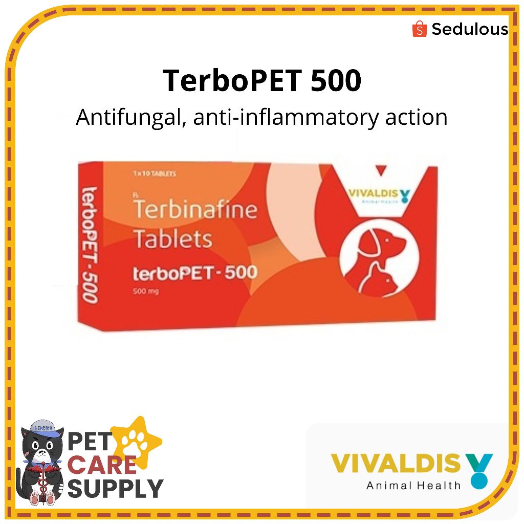 Vivaldis Obat Jamur Anjing Kucing TerboPET 500 - Atasi Kurap Gatal Jamur Kulit merah - Harga 1 Strip