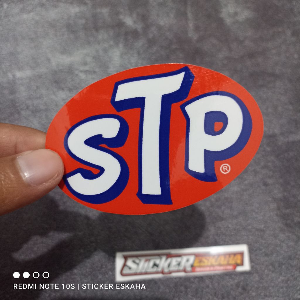 Stiker STP Motor Vespa Sticker STP Oli