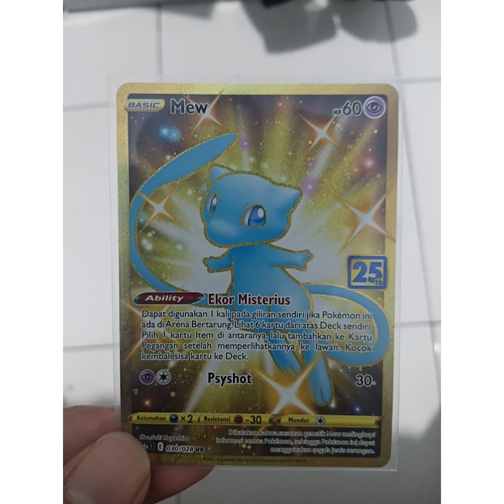 kartu pokemon mew 25th idn