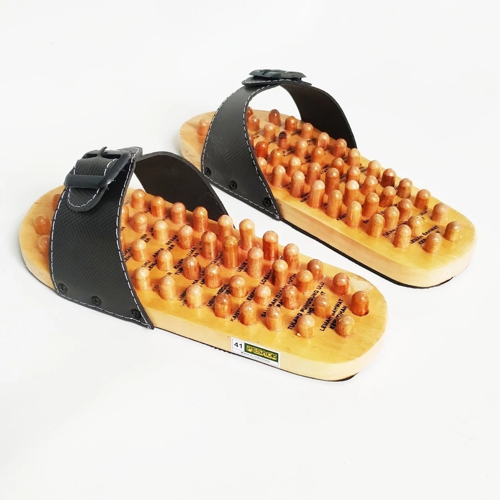 SANDAL REMATIK KAYU ANTI REMATIK / SANDAL KESEHATAN / SANDAL REFLEKSI