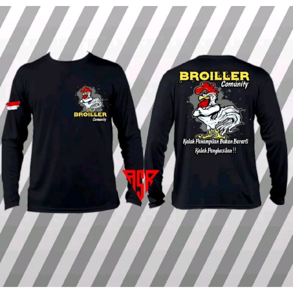 Kaos Broiler Comunity Lengan Panjang Kaos Distro Unisex