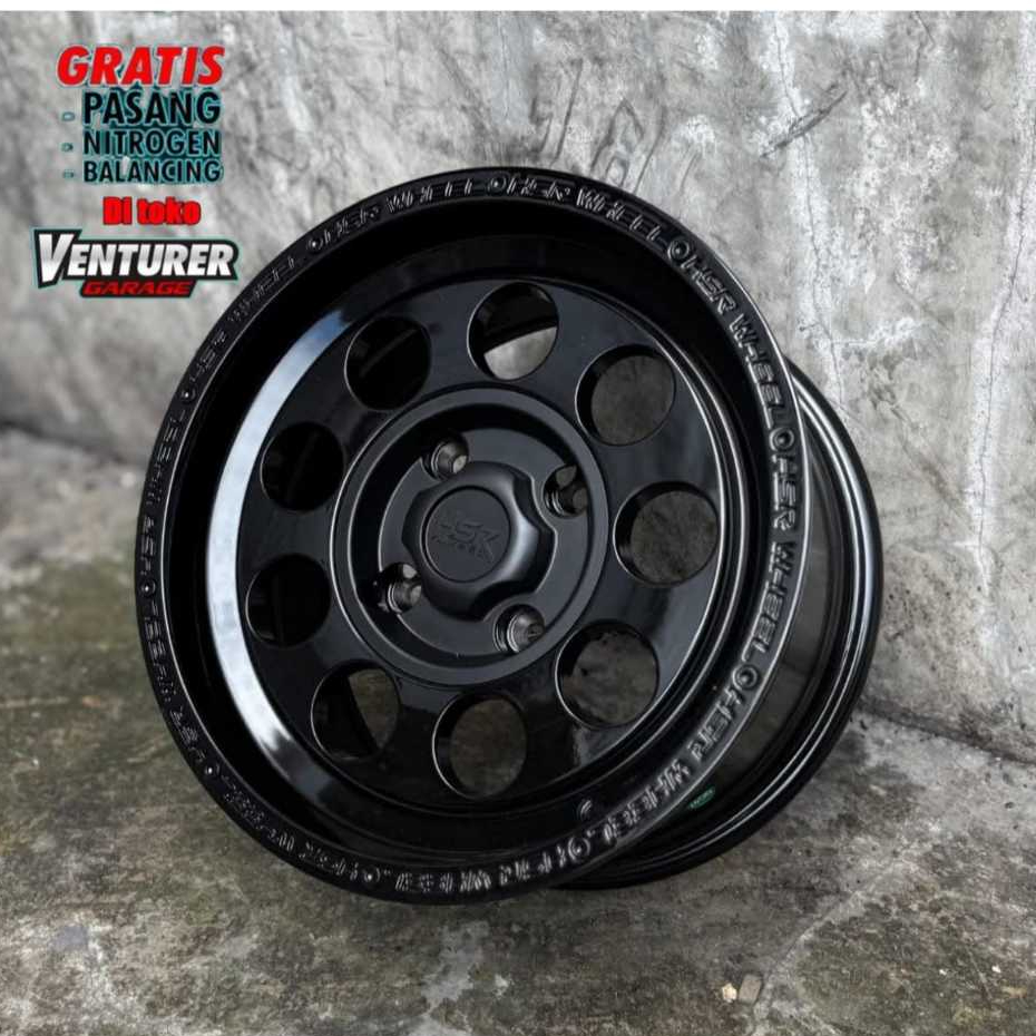 velg mobil racing kijang panther ring 14 hsr duffy pcd 4x114,3 et20 glossy black