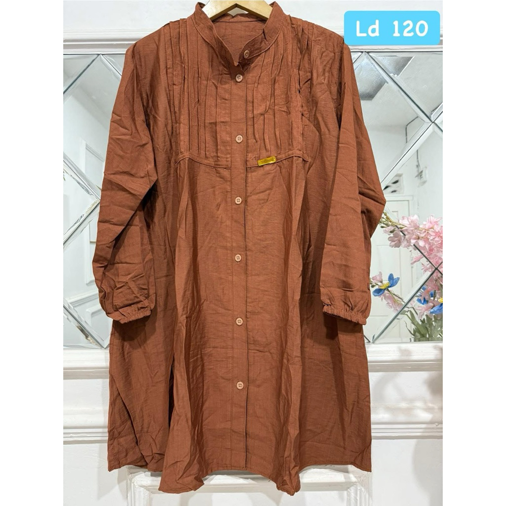 tunik jumbo tunik bahan linen adem tunik wanita atasan jumbo
