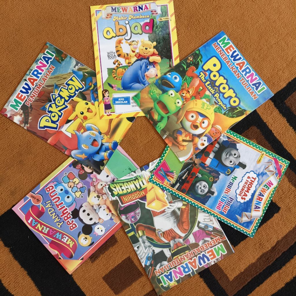 Buku mewarnai anak PAUD dan TK