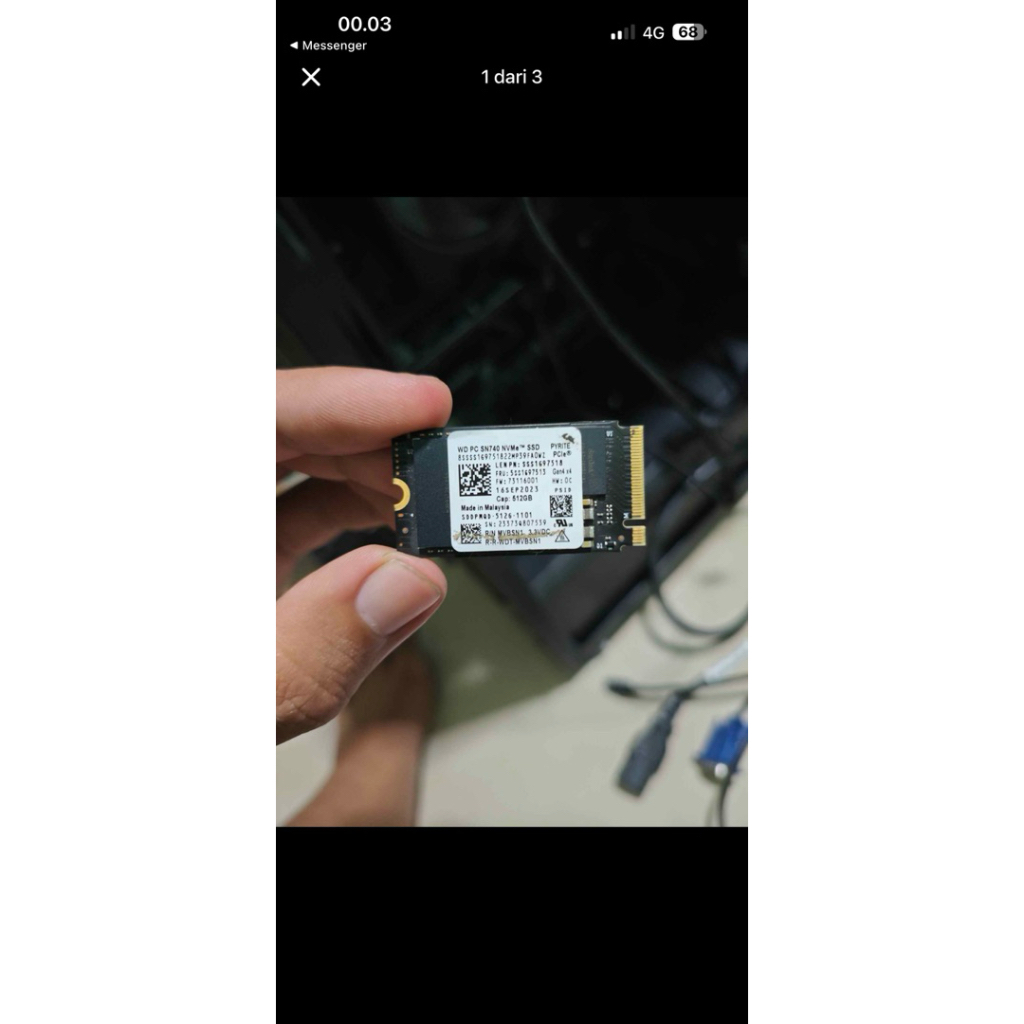 SSD NVME GEN 4 512GB Ukuran 2242