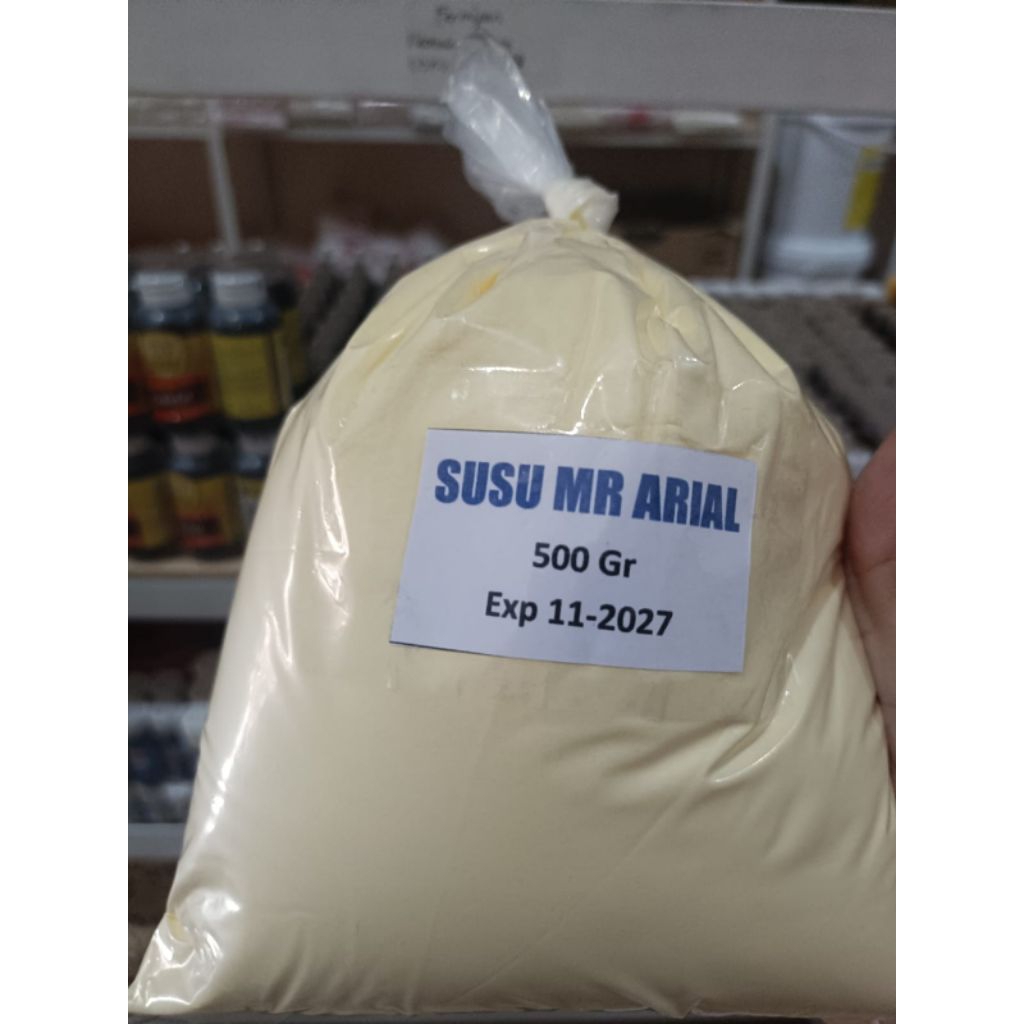 TEPUNG SUSU MR ARIAL REPACK 250GR/500GR/TEPUNG SUSU TIMBANG/TEPUNG SUSU MURAH/SUSU BUBUK FULL CREAM